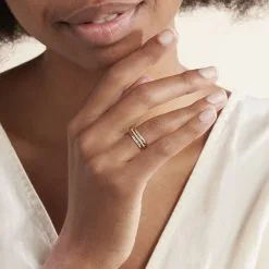 Histoire D'Or Bague Mauna Or Jaune Oxyde De Zirconium -Boucles d'oreilles Bracelet Soldes B3DFJZW03J model1