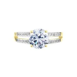 Histoire D'Or Bague Solitaire Or Jaune Anthyme Oxyde De Zirconium -Boucles d'oreilles Bracelet Soldes B3DFJZW07W view1