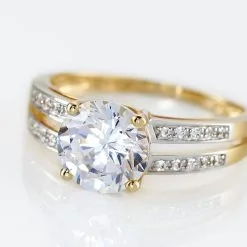 Histoire D'Or Bague Solitaire Or Jaune Anthyme Oxyde De Zirconium -Boucles d'oreilles Bracelet Soldes B3DFJZW07W view3