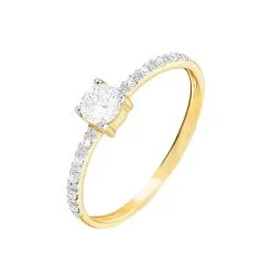 Histoire D'Or Bague Solitaire Servana Or Jaune Oxyde De Zirconium