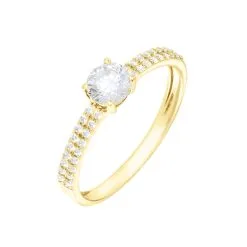 Histoire D'Or Bague Solitaire Dayna Or Jaune Oxyde De Zirconium