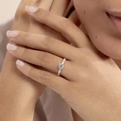 Histoire D'Or Bague Solitaire Dayna Or Jaune Oxyde De Zirconium -Boucles d'oreilles Bracelet Soldes B3DFJZW0FU model1