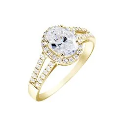 Histoire D'Or Bague Or Jaune Arjun Oxydes De Zirconium