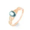 Histoire D'Or Bague Candice Or Rose Aigue Marine