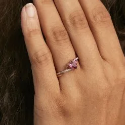 Histoire D'Or Bague Clothilde Or Rose Rhodolite Et Oxyde -Boucles d'oreilles Bracelet Soldes B3DFRAR012 model1