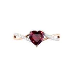 Histoire D'Or Bague Clothilde Or Rose Rhodolite Et Oxyde -Boucles d'oreilles Bracelet Soldes B3DFRAR012 view1