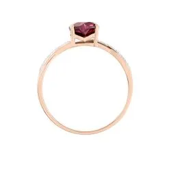 Histoire D'Or Bague Clothilde Or Rose Rhodolite Et Oxyde -Boucles d'oreilles Bracelet Soldes B3DFRAR012 view2