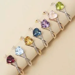 Histoire D'Or Bague Clothilde Or Rose Rhodolite Et Oxyde -Boucles d'oreilles Bracelet Soldes B3DFRAR012 view4