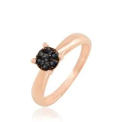Histoire D'Or Bague Solitaire Collection Grace Or Rose Diamant