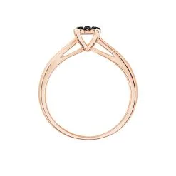 Histoire D'Or Bague Solitaire Collection Grace Or Rose Diamant -Boucles d'oreilles Bracelet Soldes B3DFRDN261 view2