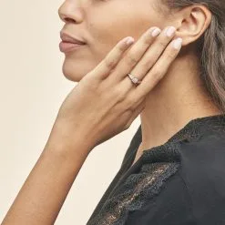 Histoire D'Or Bague Celia Or Rose Diamant -Boucles d'oreilles Bracelet Soldes B3DFRDW2HK model0