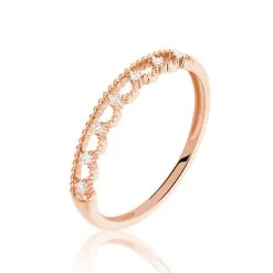 Histoire D'Or Bague Liona Or Rose Diamant