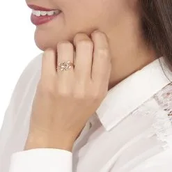 Histoire D'Or Bague Emelyne Or Rose Diamant -Boucles d'oreilles Bracelet Soldes B3DFRDW3A3 model0