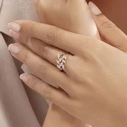 Histoire D'Or Bague Emelyne Or Rose Diamant -Boucles d'oreilles Bracelet Soldes B3DFRDW3H1 model1