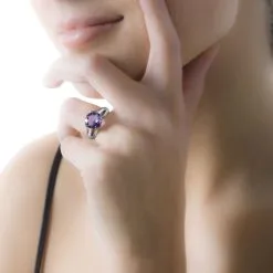 Histoire D'Or Bague Cecile Or Rose Quartz Et Diamant -Boucles d'oreilles Bracelet Soldes B3DFRQM248 model0