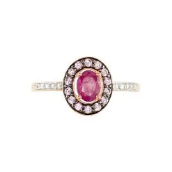 Histoire D'Or Bague Leona Or Rose Rubis Et Saphir Et Diamant -Boucles d'oreilles Bracelet Soldes B3DFRRR332 view1