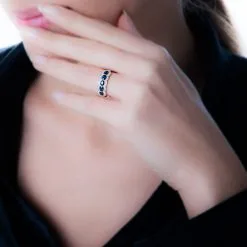 Histoire D'Or Bague Margaux Or Rose Saphir Et Diamant -Boucles d'oreilles Bracelet Soldes B3DFRSB749 model0