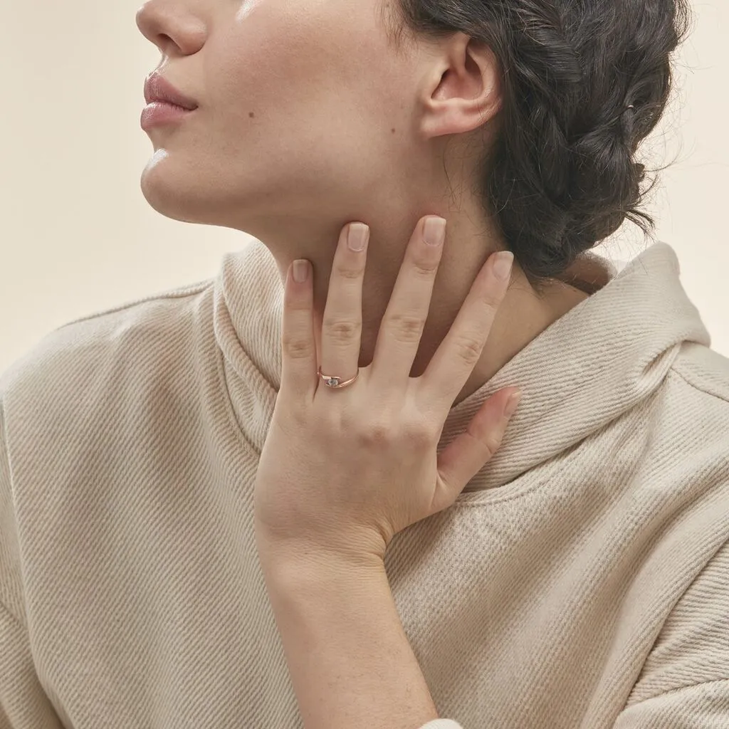 Histoire D'Or Bague Solitaire Camilia Or Rose Oxyde De Zirconium 6 Histoire D'Or Bague Solitaire Camilia Or Rose Oxyde De Zirconium – Image 4