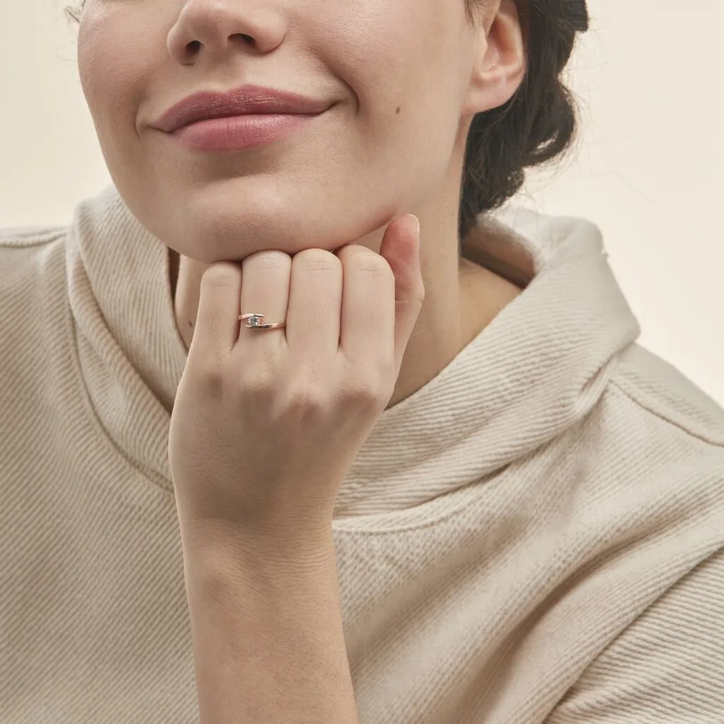 Histoire D'Or Bague Solitaire Camilia Or Rose Oxyde De Zirconium 7 Histoire D'Or Bague Solitaire Camilia Or Rose Oxyde De Zirconium – Image 5