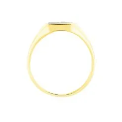 Histoire D'Or Chevalière Tonneau 2 Initiales Or Bicolore -Boucles d'oreilles Bracelet Soldes B3HM2W0113 view2