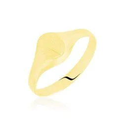 Histoire D'Or Chevaliere Or Jaune Ovale Soleil