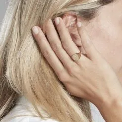 Histoire D'Or Chevalière Carree Or Jaune Oxyde De Zirconium -Boucles d'oreilles Bracelet Soldes B3HMJZW006 model0