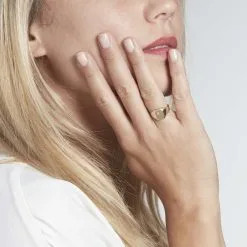 Histoire D'Or Chevalière Carree Or Jaune Oxyde De Zirconium -Boucles d'oreilles Bracelet Soldes B3HMJZW006 model1