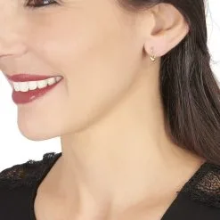 Histoire D'Or Boucles D'oreilles Pendantes France-marie Coeur Or Jaune -Boucles d'oreilles Bracelet Soldes B3OEJW0552 view3