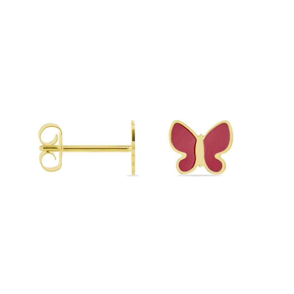 Histoire D'Or Boucles D'oreilles Puces Sulivia Papillon Or Jaune 4 Histoire D'Or Boucles D'oreilles Puces Sulivia Papillon Or Jaune – Image 2