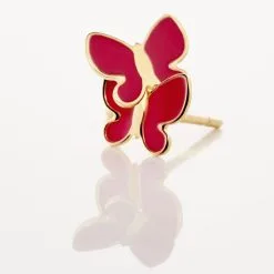 Histoire D'Or Boucles D'oreilles Puces Sulivia Papillon Or Jaune 7 Histoire D'Or Boucles D'oreilles Puces Sulivia Papillon Or Jaune -Boucles d'oreilles Bracelet Soldes B3OEJWS006 view2