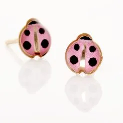Histoire D'Or Boucles D'oreilles Puces Helidie Coccinelle Or Jaune -Boucles d'oreilles Bracelet Soldes B3OEJWS484 view2