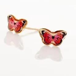 Histoire D'Or Boucles D'oreilles Puces Sulivia Papillon Or Jaune -Boucles d'oreilles Bracelet Soldes B3OEJWX001 view2