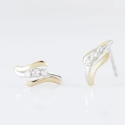 Histoire D'Or Boucles D'oreilles Pendantes Mayline Or Bicolore Diamant -Boucles d'oreilles Bracelet Soldes B3OF2DW159 view2