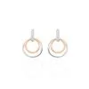 Histoire D'Or Boucles D'oreilles Pendantes Eloisia Or Bicolore Diamant