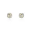 Histoire D'Or Boucles D'oreilles Puces Rosangela Or Bicolore Diamant Blanc