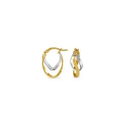 Histoire D'Or Créoles Aubrey Or Bicolore -Boucles d'oreilles Bracelet Soldes B3OF2W0050 view2