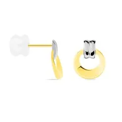 Histoire D'Or Boucles D'oreilles Puces Berangere Cercle Or Bicolore -Boucles d'oreilles Bracelet Soldes B3OF2W0241 view1