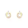 Histoire D'Or Boucles D'oreilles Puces Or Tricolore Vanadissa Diamants