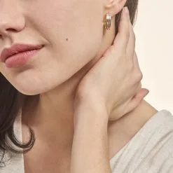 Histoire D'Or Créoles Iba Or Tricolore -Boucles d'oreilles Bracelet Soldes B3OF3W0014 model0