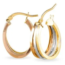 Histoire D'Or Créoles Iba Or Tricolore -Boucles d'oreilles Bracelet Soldes B3OF3W0014 view3