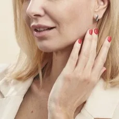 Histoire D'Or Boucles D'oreilles Puces Alric Or Blanc Diamant -Boucles d'oreilles Bracelet Soldes B3OFBDD220 model0