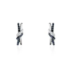 Histoire D'Or Boucles D'oreilles Puces Marina Or Blanc Diamant