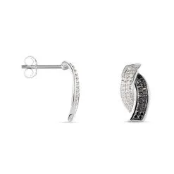 Histoire D'Or Boucles D'oreilles Puces Oia Or Blanc Diamant -Boucles d'oreilles Bracelet Soldes B3OFBDD309 view1