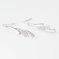 Histoire D'Or Boucles D'oreilles Pendantes Audrey Or Blanc Diamant 8 Histoire D'Or Boucles D'oreilles Pendantes Audrey Or Blanc Diamant -Boucles d'oreilles Bracelet Soldes B3OFBDW044 view2