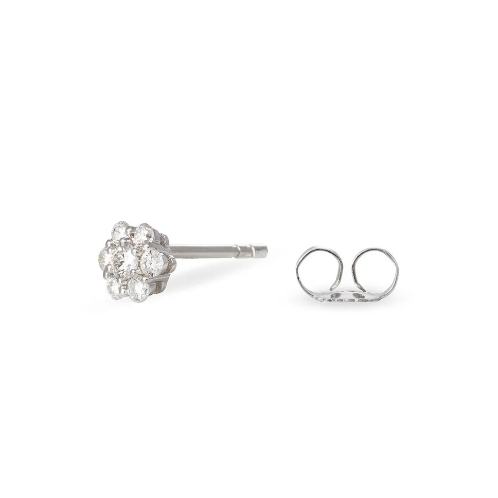Histoire D'Or Boucles D'oreilles Puces Magnolia Or Blanc Diamant 5 Histoire D'Or Boucles D'oreilles Puces Magnolia Or Blanc Diamant – Image 3