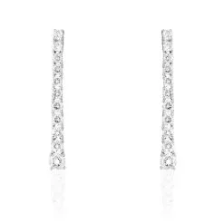 Histoire D'Or Boucles D'oreilles Puces Riviera Or Blanc Diamant