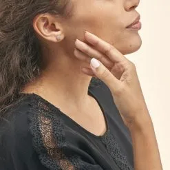 Histoire D'Or Boucles D'oreilles Puces Natacha Or Blanc Diamant -Boucles d'oreilles Bracelet Soldes B3OFBDW581 model0