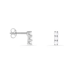Histoire D'Or Boucles D'oreilles Puces Sabine Or Blanc Diamant -Boucles d'oreilles Bracelet Soldes B3OFBDW624 view1
