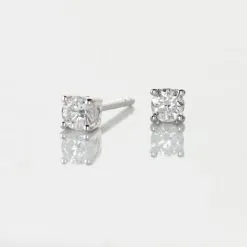 Histoire D'Or Boucles D'oreilles Puces Victoria Or Blanc Diamant -Boucles d'oreilles Bracelet Soldes B3OFBDW786 view2