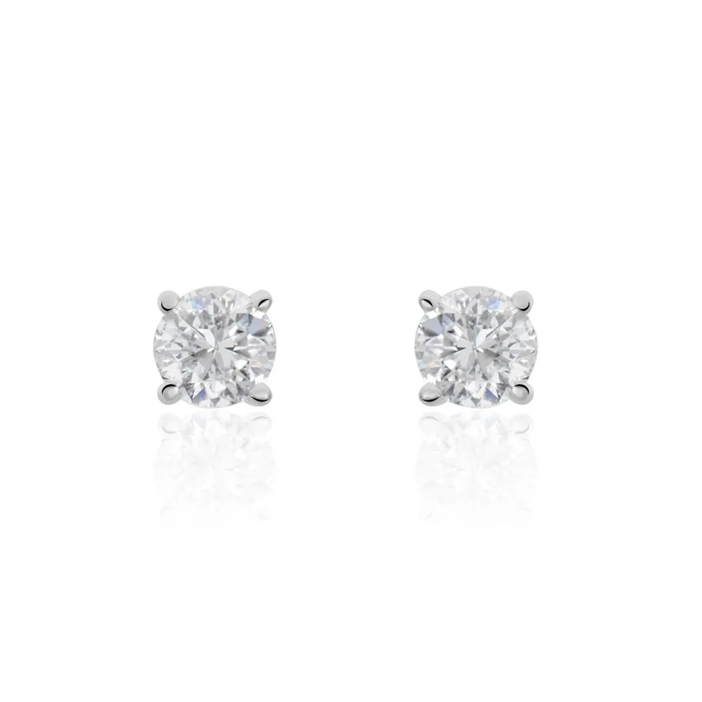 Histoire D'Or Boucles D'oreilles Puces Victoria Or Blanc Diamant 3 Histoire D'Or Boucles D'oreilles Puces Victoria Or Blanc Diamant